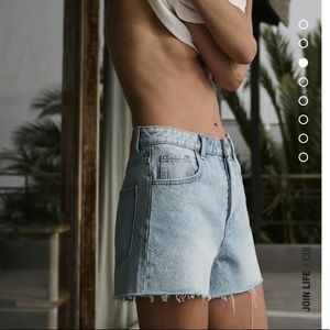 ZARA Z1975 HIGH RISE DENIM SHORTS
